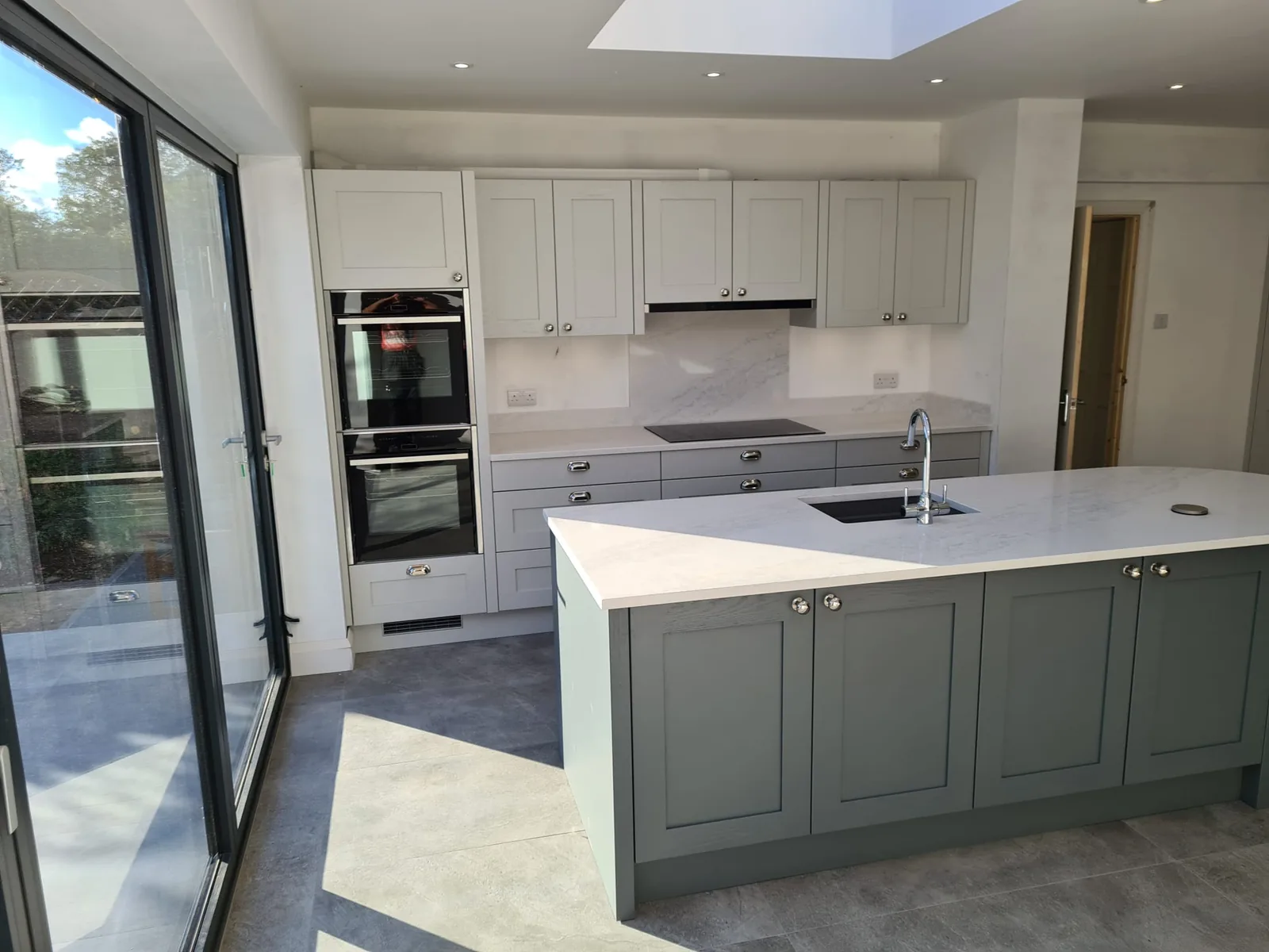 Completed kitchen after residential extension and refurbishment
